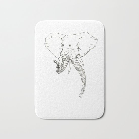 Conjoined Elephant Bath Mat