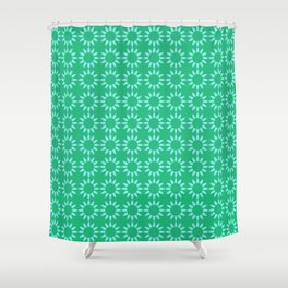 green pattern design wallpaper Shower Curtain