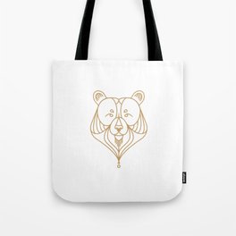 Gold Bear Two Tote Bag
