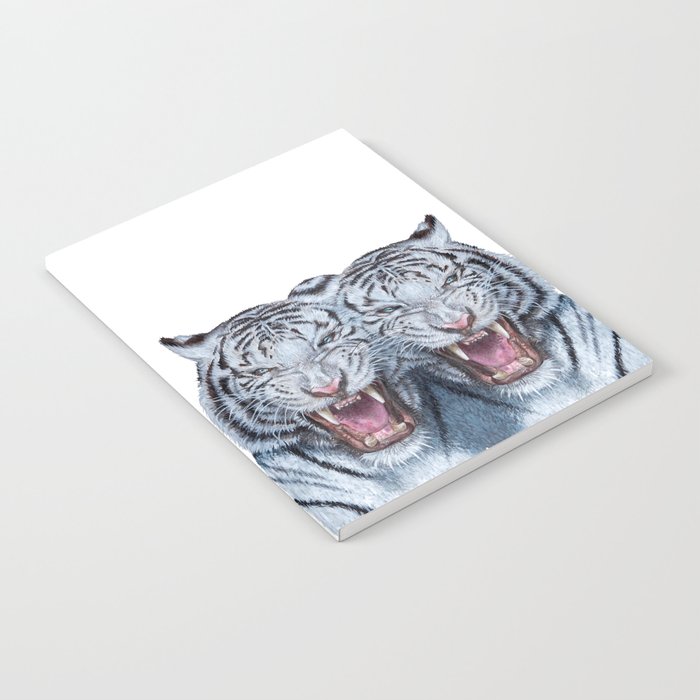 Double White tiger Notebook