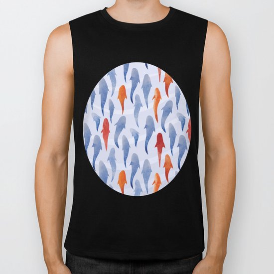 Marine Pattern 02 Biker Tank