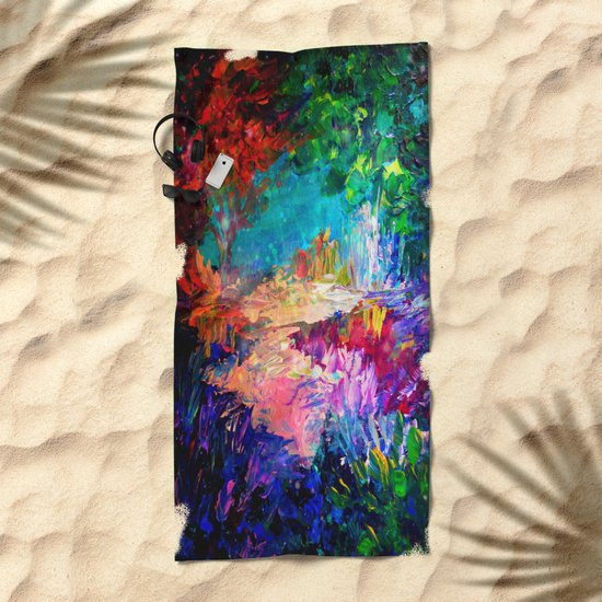 Welcome To Utopia Bold Rainbow Multicolor Abstract Painting Forest