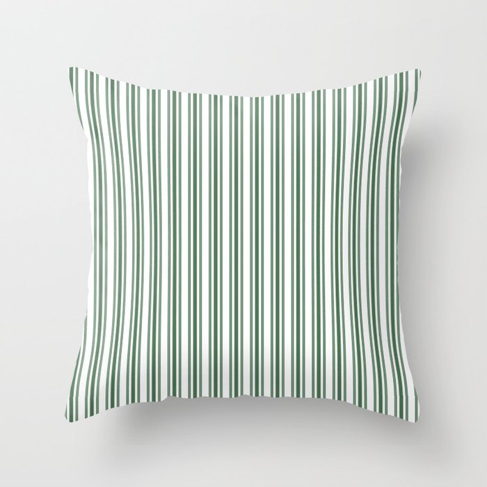 Trendy Large Green Boot Green French Mattress Ticking Double Stripes Throw Pillow