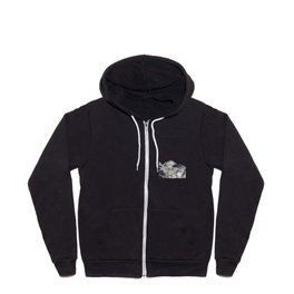 Ridge Line Through Mountainside to the Summit Zip Hoodie