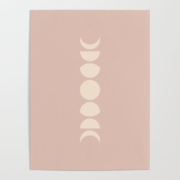 Minimal Moon Phases IV Poster