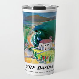 1946 France Cote Basque Railway Travel Poster Travel Mug