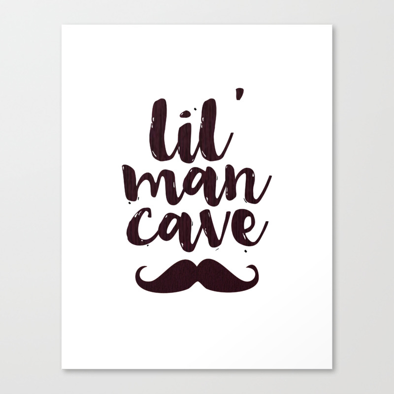 Little Man Cave Circle Grey Nursery Print Kids Room Boys Wall Art Picture Gift