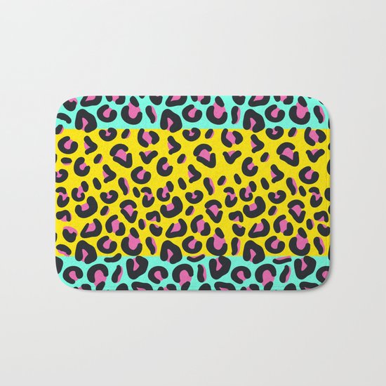 Abstract Leopard Pattern Bath Mat