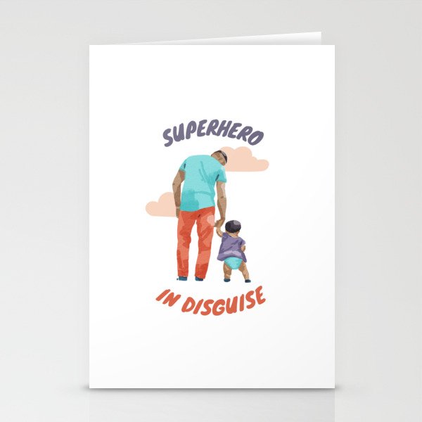 Dad is a superhero in disguise Stationery Cards