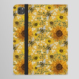 Bees in Sunflowers iPad Folio Case