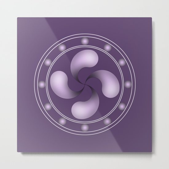 LAUBURU IN PURPLE (abstract geometric symbol) Metal Print