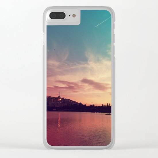 Istanbul Gradient Colors Clear iPhone Case
