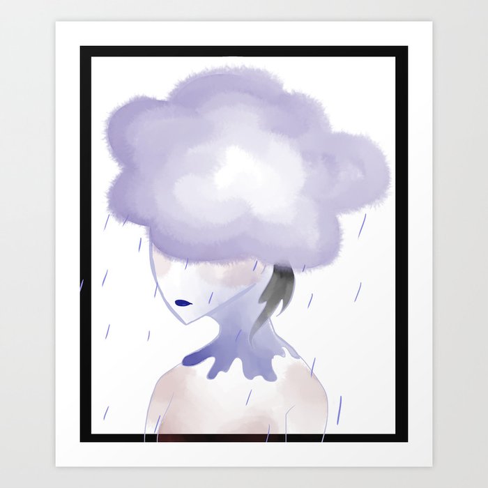 Head In The Clouds Art Print By Corbeaucreations Society6