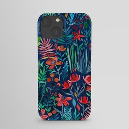 Tropical Ink - a watercolor garden iPhone Case