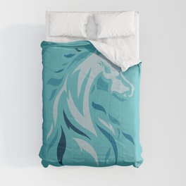 Horse Friend Tattoo - Color Illustration  -   Equestrian Amazing 00227 - decor design Comforter