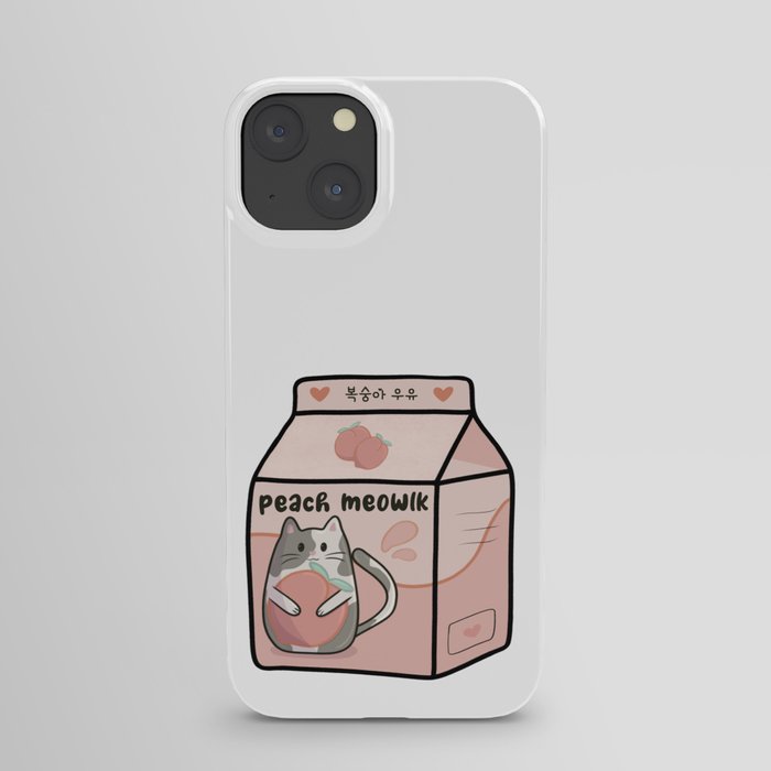 Peach Meowlk - Kawaii Milk Carton iPhone Case