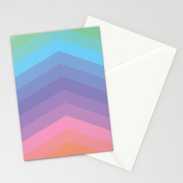 Rainbow Chevron Arrow Gradient  Stationery Card