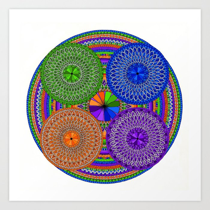 Synergy- Mandala-patterned art Art Print