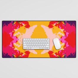 Ichicka - Abstract Colorful Camouflage Tie-Dye Style Pattern Desk Mat