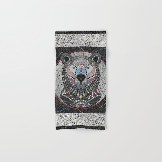 Neon Tribal Bear Hand & Bath Towel