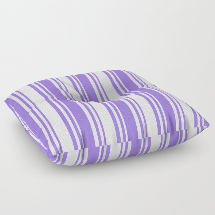 Purple and Lavender Colored Striped Pattern Floor Pillow