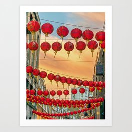 Chinese lanterns Art Print