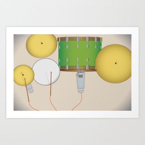 Drum Set Print Art Print