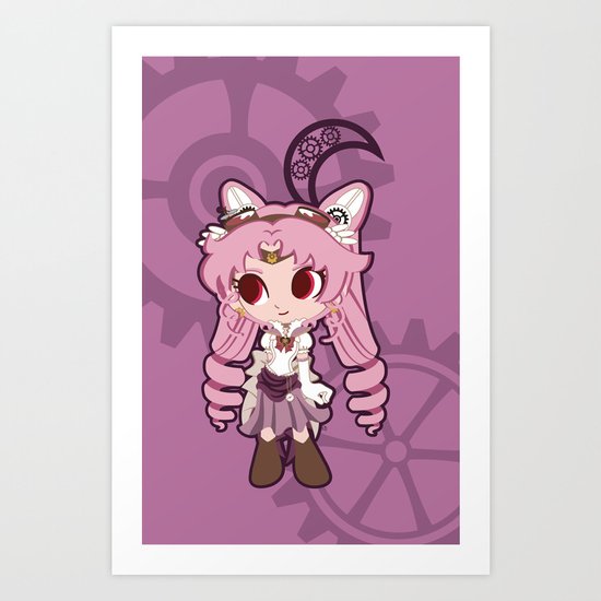 Steampunk Chibimoon - Sailor Moon Art Print
