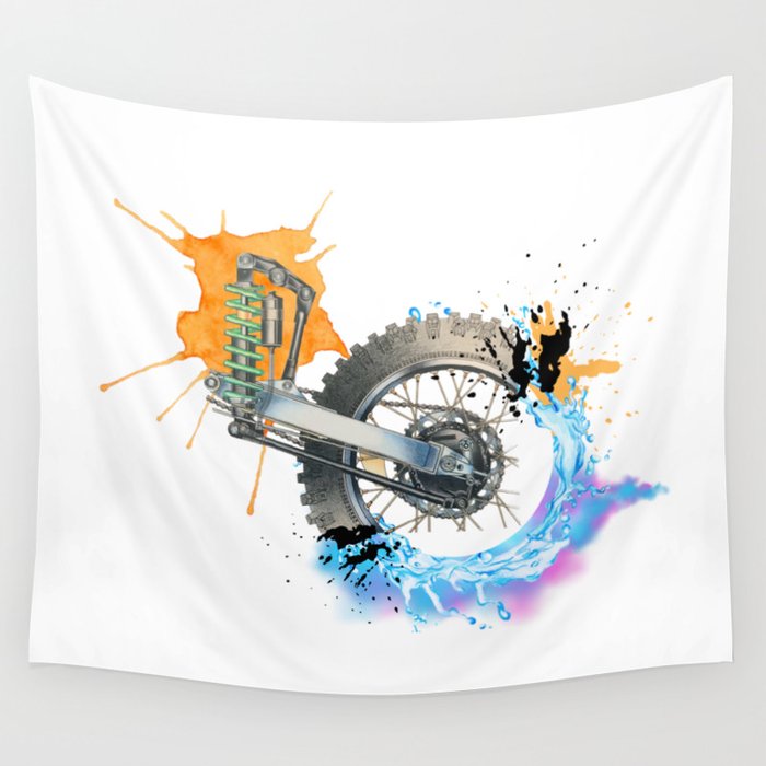 Colour wheel to steel  Wall Tapestry