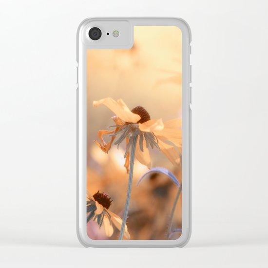 Suns star in the autumn garden Clear iPhone Case