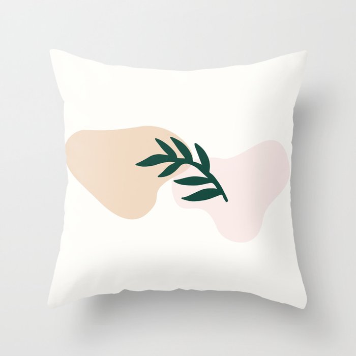 leaf shapes Throw Pillow