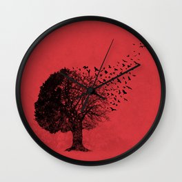 Autumn Birds Wall Clock