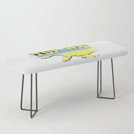 Ukraine StopWar Art Bench