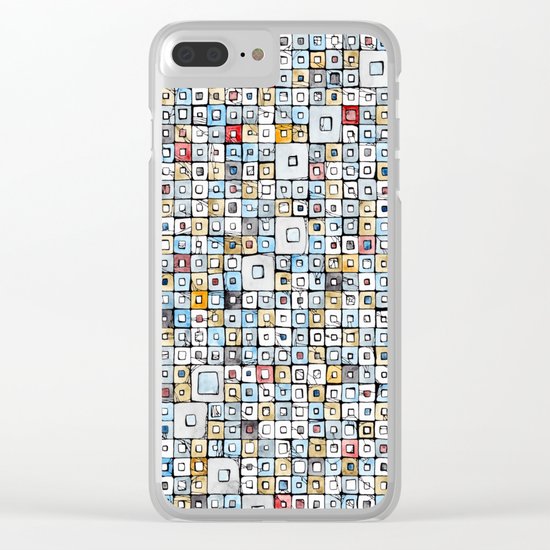 Grid#01 Clear iPhone Case