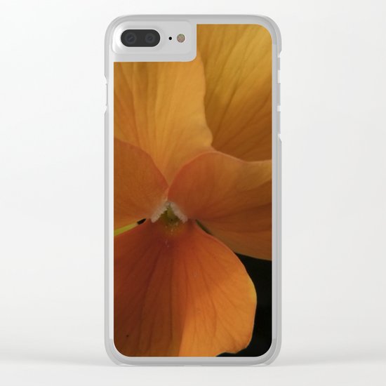 orange pansy Clear iPhone Case