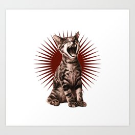 Adrenaline Cat Art Print