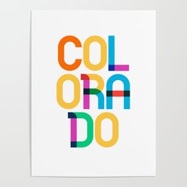 Colorado State Mid Century, Pop Art Mondrian Poster