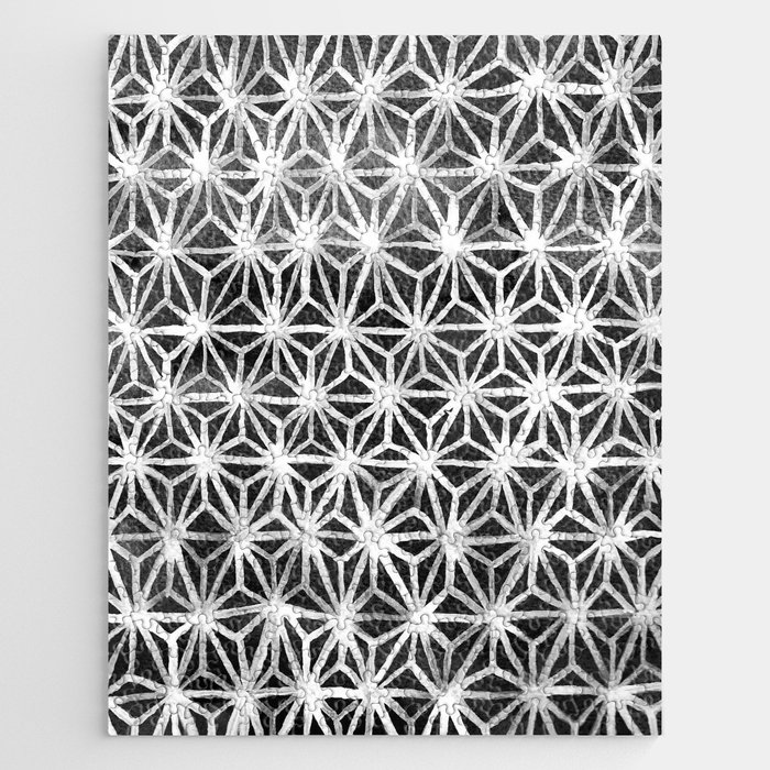 Diamond Star in black and white Jigsaw Puzzle