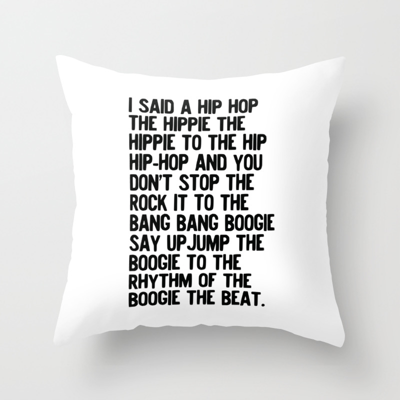 Rappers Delight Hip Hop Classic Music Throw Pillow By
