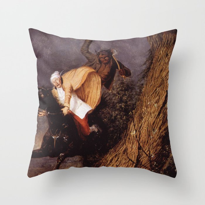 The Devil and Tom Walker - Charles Deas  Throw Pillow