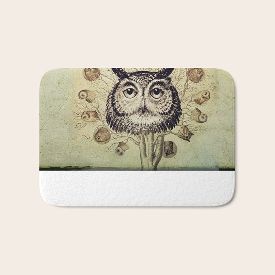 Owl Tree Bath Mat