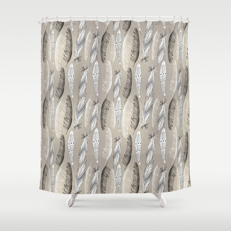 beautiful white shower curtains