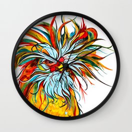 Polish Chicken named Smitty by RobiniArt! Wall Clock