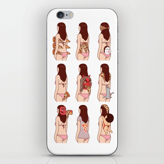 Girl & Pizza iPhone & iPod Skin