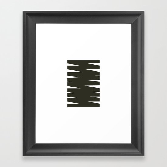 #411 Monument scribble – Geometry Daily Framed Art Print