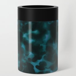 Tortoise Shell Teal Classy Animal Pattern Can Cooler