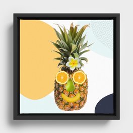Smiling pineapple :) Framed Canvas