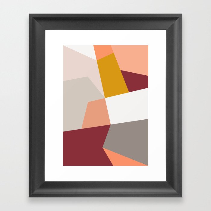 Abstract Geometric 27 Red