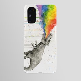 T-Rex Rainbow Puke Android Case