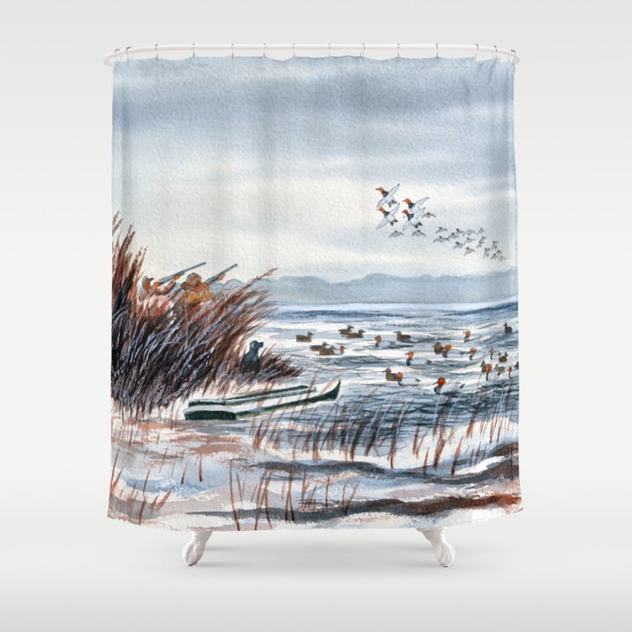 Duck Hunting For Canvasbacks Shower, Duck Hunting Shower Curtain